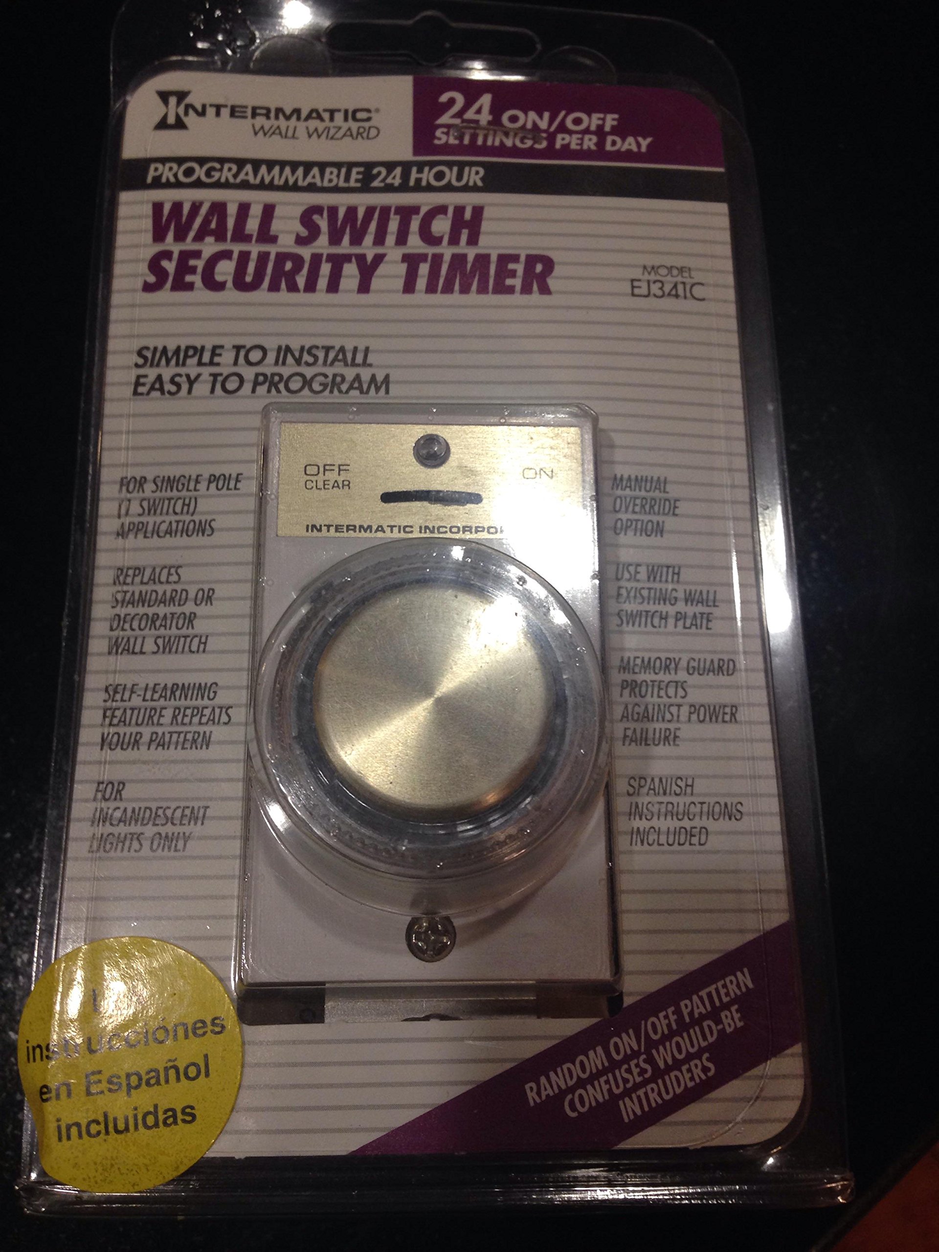 Intermatic EJ341C 24-Hour Programmable Security Timer for Outdoor Lights, Pumps & Home Automation - Weatherproof Heavy Duty Electrical Timer Switch