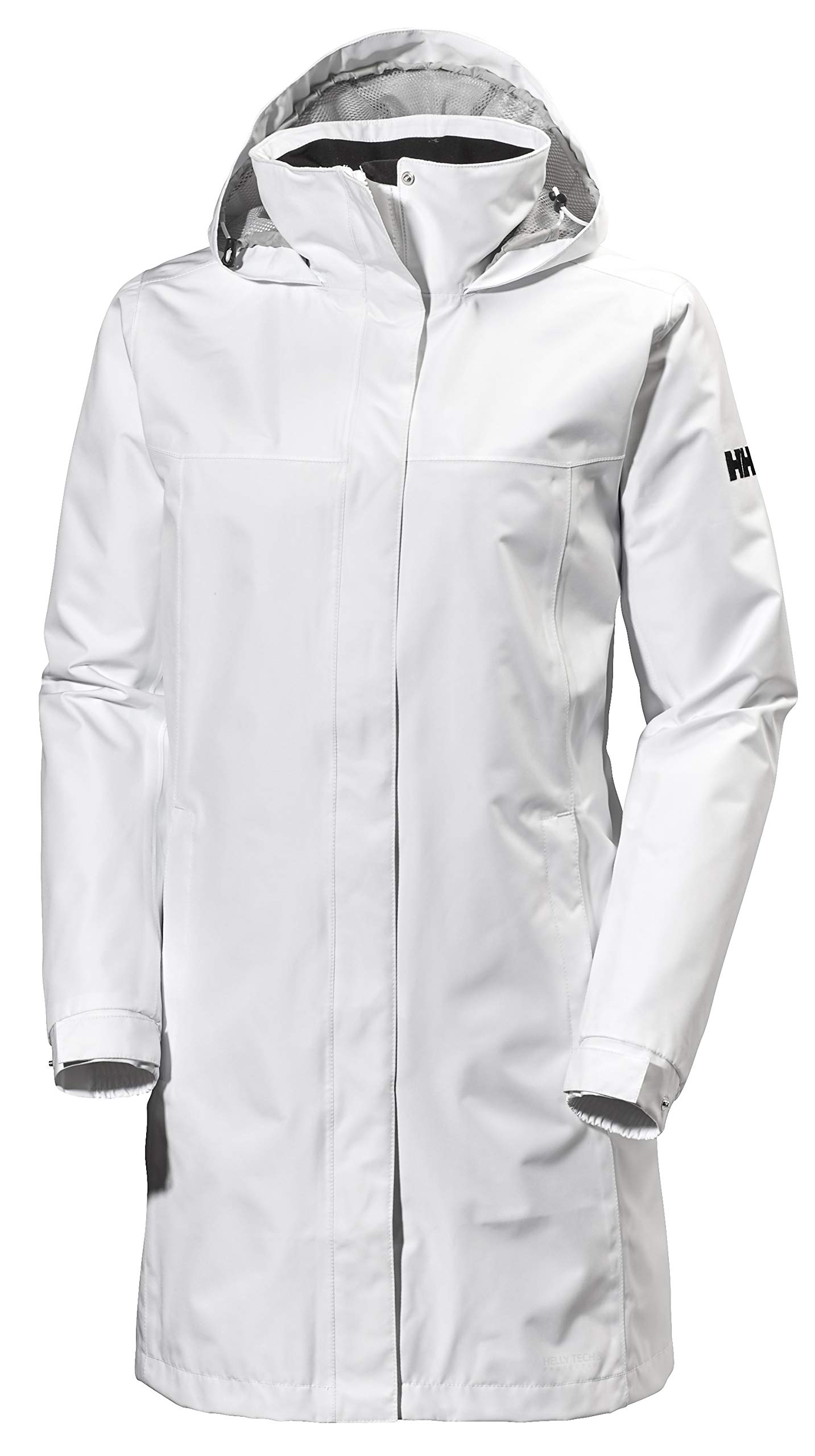Helly Hansen Women's Aden Waterproof Breathable Hooded Long Rain Jacket - Lightweight Windproof Outdoor Jacket for Hiking, Camping & Rainy Day Commute
