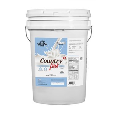 Augason Farms Country Fresh Instant Nonfat Dry Milk Powder - 6 Gallon Pail (51 lbs) | Long Shelf Life, Emergency Food Storage, Baking & Cooking Essential