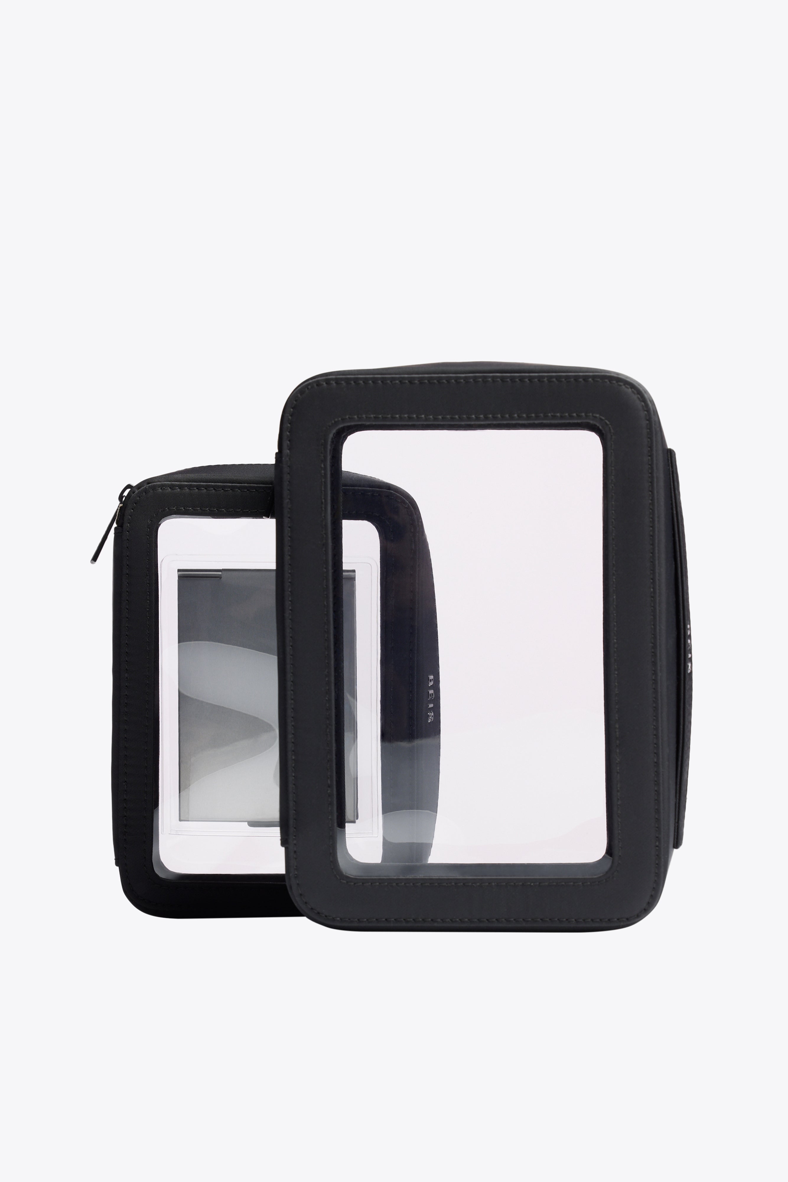 Premium Black Travel Cosmetic Set - TSA Approved Toiletry Bag for Airplane Carry On, Perfect for Makeup & Skincare Essentials During Flights & Vacations