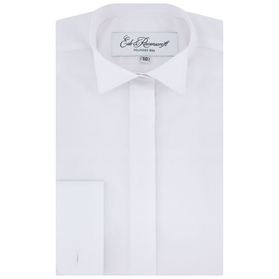 Ivy White Two-Fold Cotton Poplin Wing Collar Shirt for Men - Classic Formal & Business Attire - Perfect for Weddings, Office Wear & Special Occasions