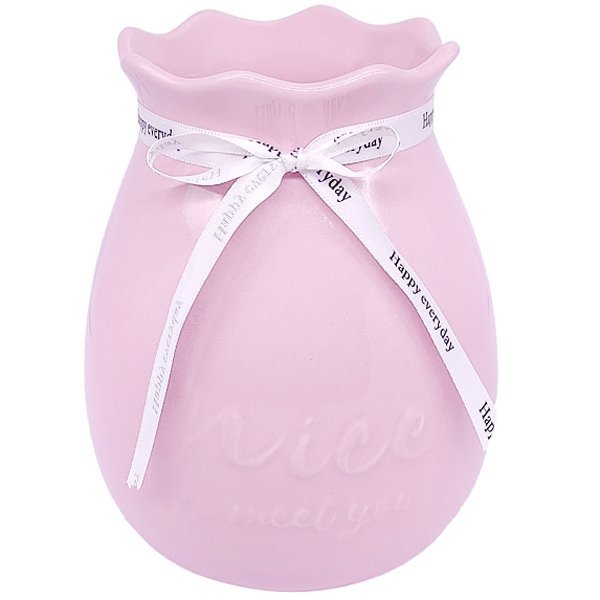 Elegant Baby Pink Soft Vase - Modern Home Decor for Living Room, Bedroom & Office | Perfect for Flowers, Artificial Plants & Table Centerpieces