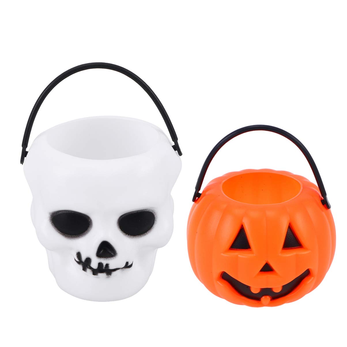 24pcs Halloween Jack o Lantern Snack Bags - Reusable Pumpkin Candy Containers for Trick or Treat, Party Favors & Classroom Treats | Durable Halloween Goody Buckets with LED Lights for Kids & Adults