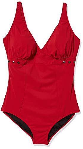 Profile by Gottex Women's Standard Triangle V-Neck One Piece Swimsuit - Sexy Comfortable Bathing Suit for Beach, Pool & Vacation - Plus Size Swimwear with Adjustable Straps & Lined Cups