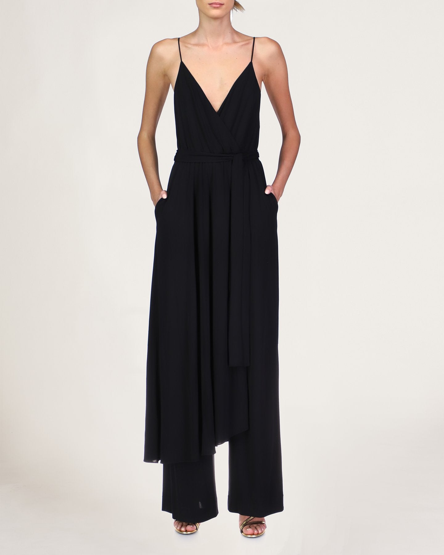 Abigail Jersey Jumpsuit for Women - Comfortable Black Romper with Pockets | Perfect for Casual Outings, Summer Wear & Travel Outfits