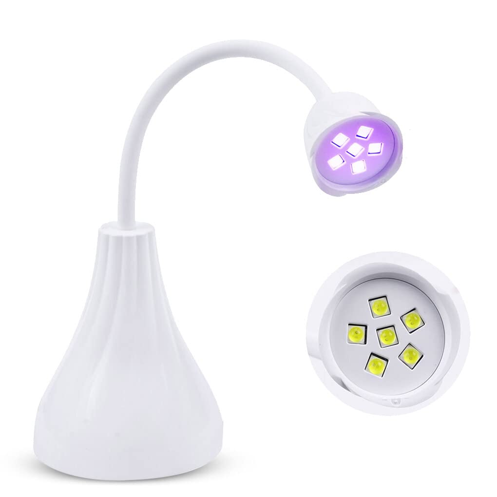 16W USB-Powered Mini LED Nail Dryer - 6 LED Lights for Fast Gel Polish Drying, Hands-Free Nail Art Lamp for Home & Salon Use - Perfect for Manicures, Pedicures & DIY Nail Designs