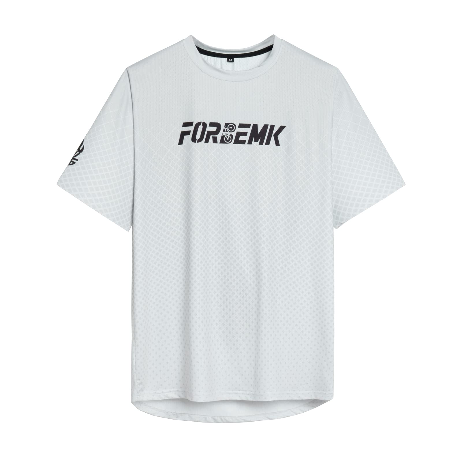 FORBEMK Men's Quick Dry Moisture Wicking Cycling Jersey - Short Sleeve Bike Shirt for Running, Hiking & Outdoor Sports - Lightweight Breathable Athletic Top for Summer Workouts & Bicycle Rides
