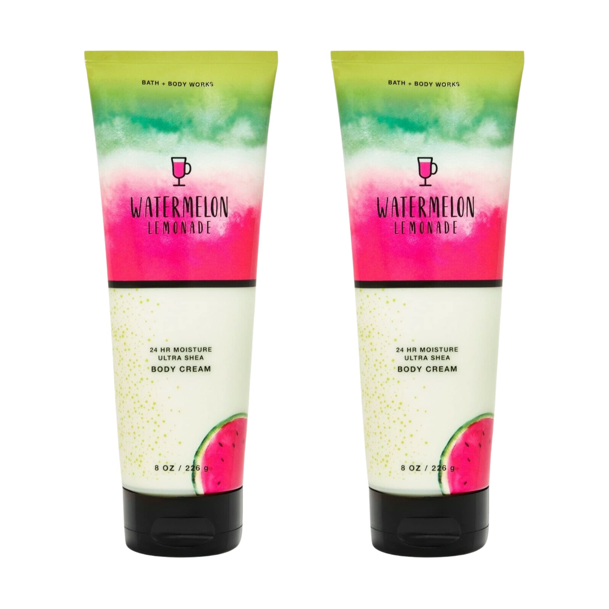 Bath and Body Works Watermelon Lemonade Gift Set - 2 Pack 8 oz Body Creams | Hydrating Moisturizer for Dry Skin | Perfect for Birthday Gifts & Self-Care Routines