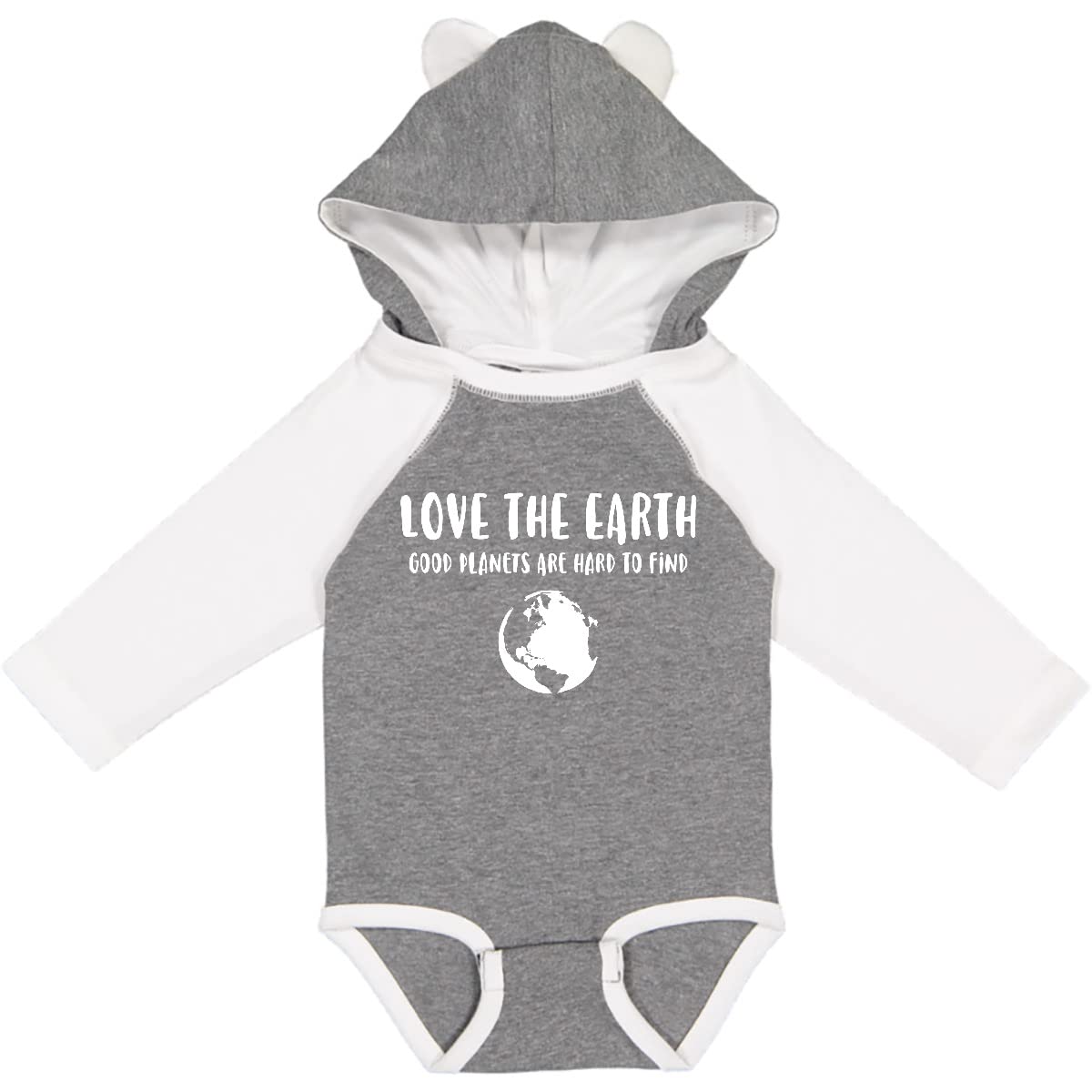 Inktastic Good Planets Long Sleeve Baby Bodysuit - Organic Cotton Creeper for Newborns & Infants - Perfect for Playtime, Family Photos & Everyday Wear