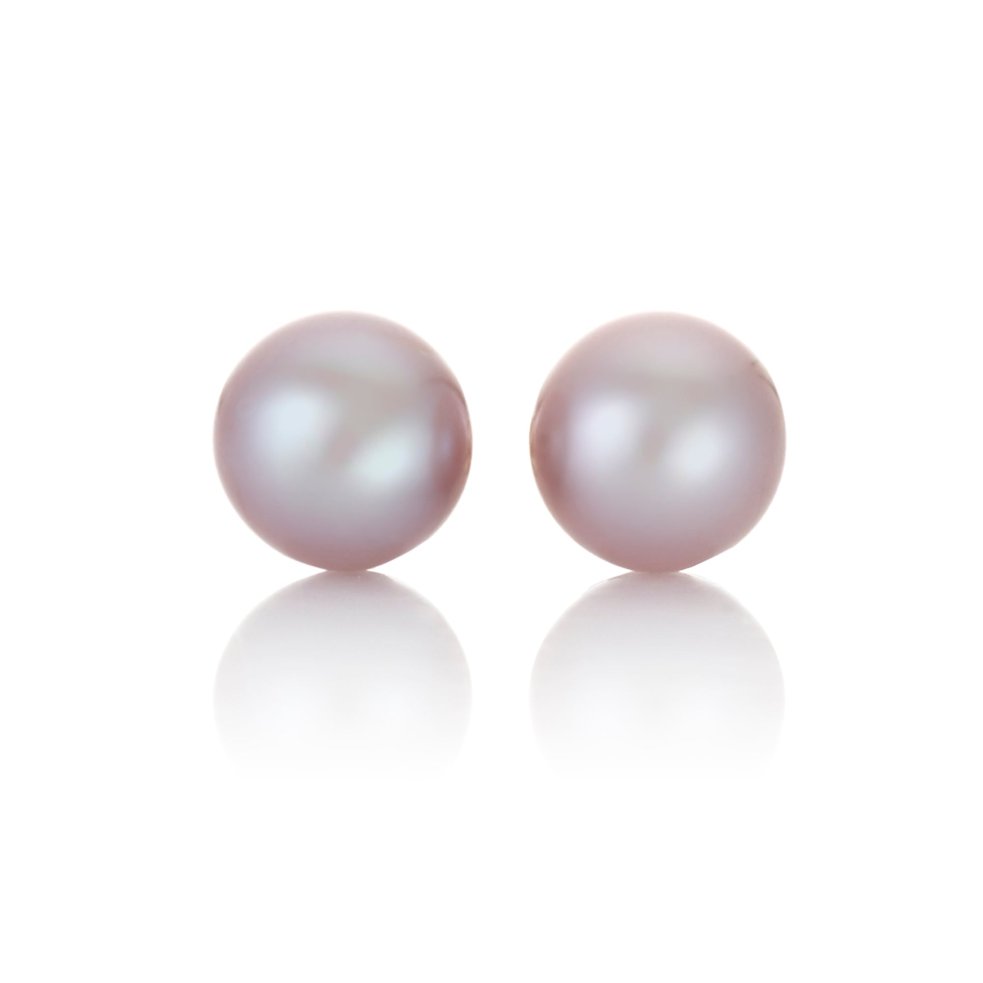 9mm Pink Pearl Earrings for Women - Elegant Stud Earrings, Hypoallergenic & Shiny - Perfect for Weddings, Parties & Everyday Wear