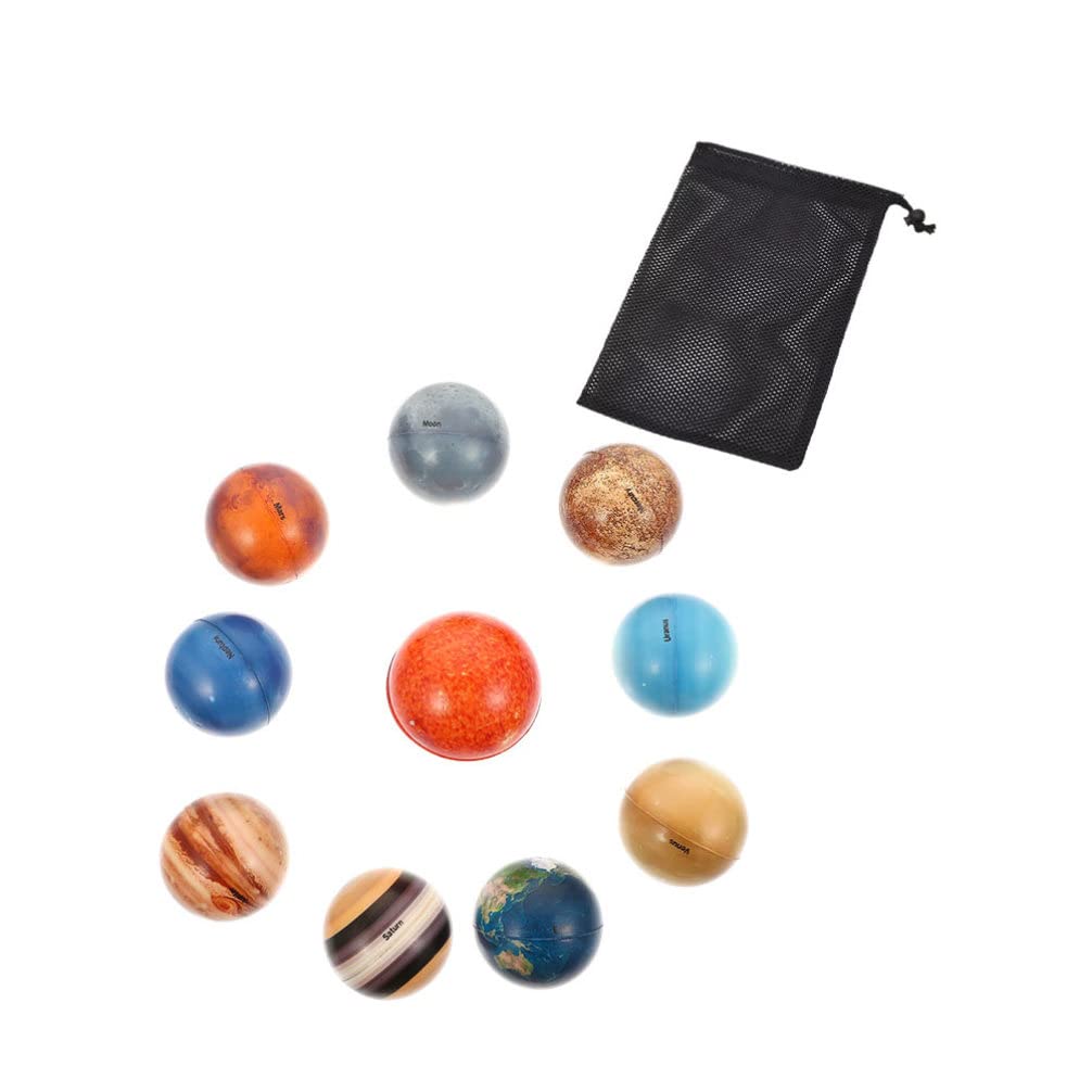 Solar System Stress Balls for Kids - 8 Planets Toy Set with Storage Bag, Educational Space Toys for Early Learning & Cognitive Development | Perfect for Classroom, Therapy, and Sensory Play