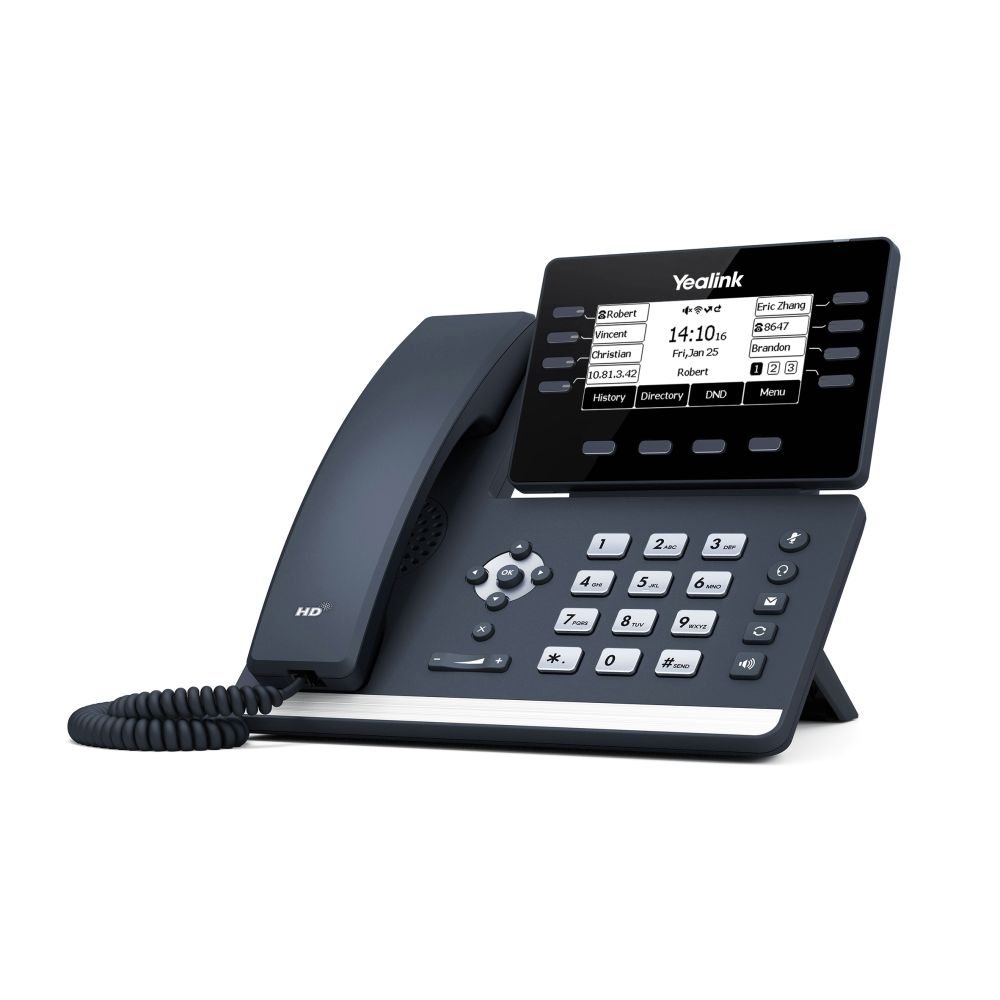Yealink SIP T53 IP Desk Phone with Speakerphone - VoIP Business Phone for Office & Home - Classic Gray - Ideal for Remote Work & Conference Calls