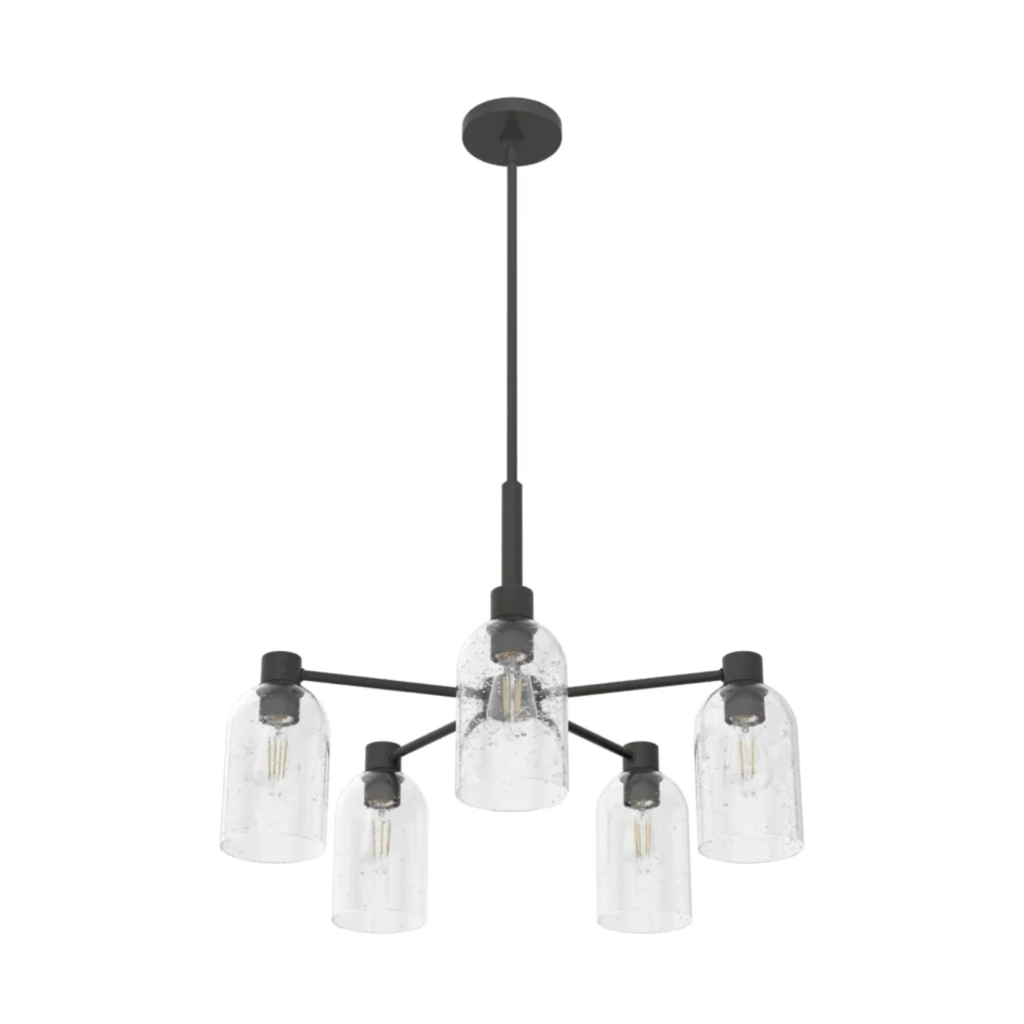 Hunter Lochemeade 5-Light Chandelier in Noble Bronze - Elegant Dining Room Lighting Fixture for Modern Farmhouse & Traditional Home Decor