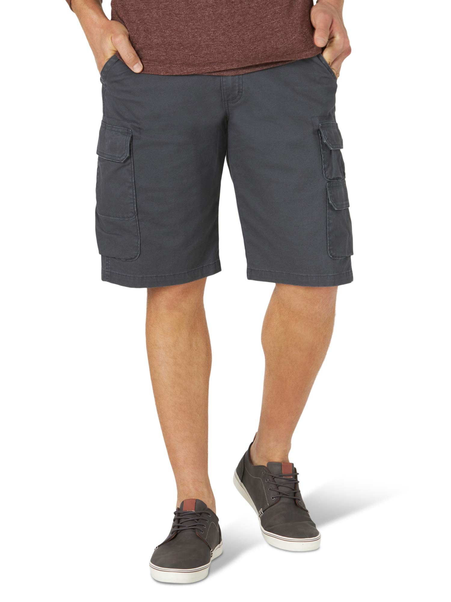Wrangler Authentics Men's Stretch Twill Cargo Shorts - Comfortable & Durable Casual Shorts for Outdoor Activities, Hiking, and Summer Wear