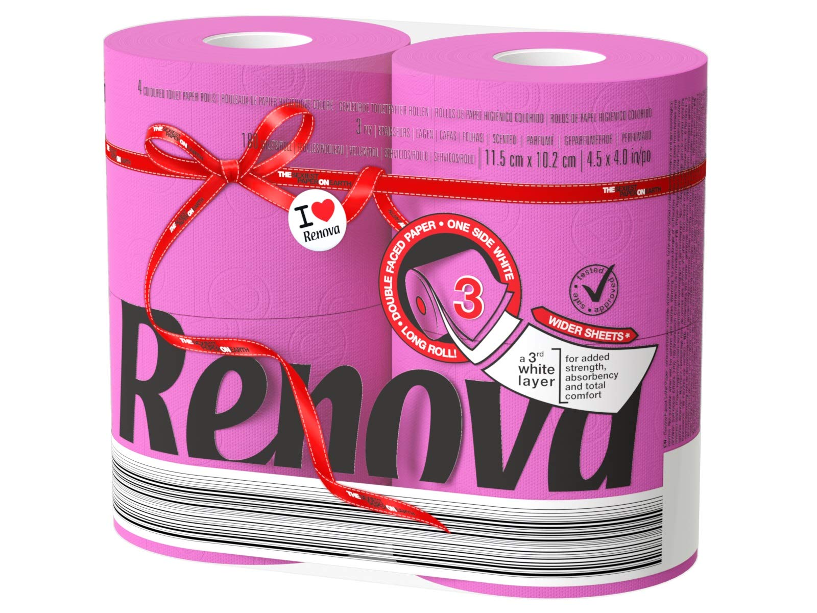 Soft & Strong Fuchsia Toilet Paper - 5 Packs of 4 Rolls (20 Total) | Premium Bathroom Tissue for Home, Office & Guest Use | Gentle & Absorbent