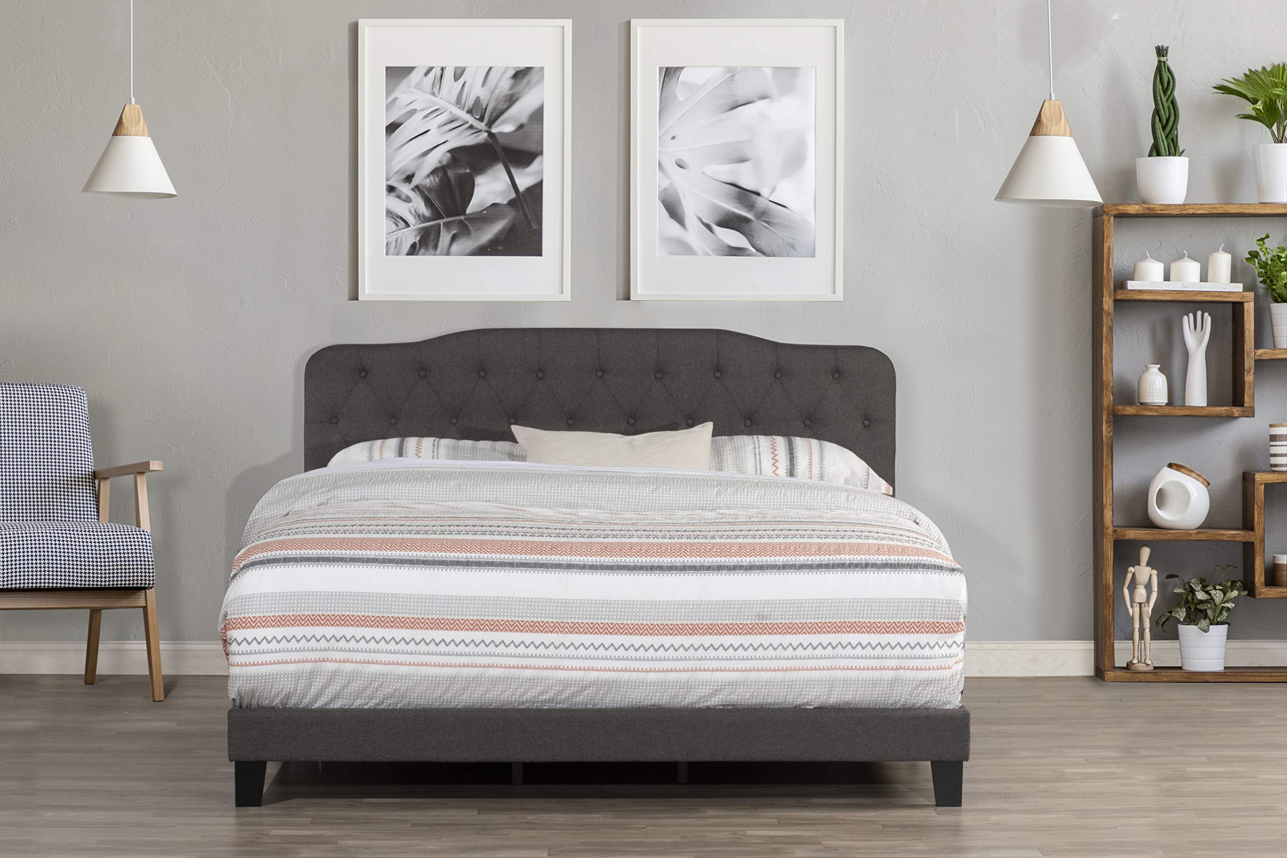 Hillsdale Furniture Nicole Bed Frame - Full Size, Stone Finish - Modern Bedroom Furniture for Home Decor & Comfortable Sleeping