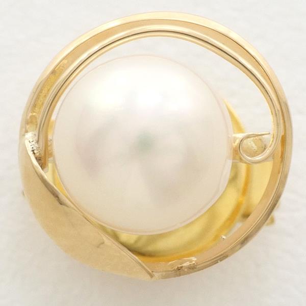 18K Yellow Gold Pearl Pin Brooch - Elegant Alloy Jewelry for Women, Perfect for Weddings, Parties & Special Occasions