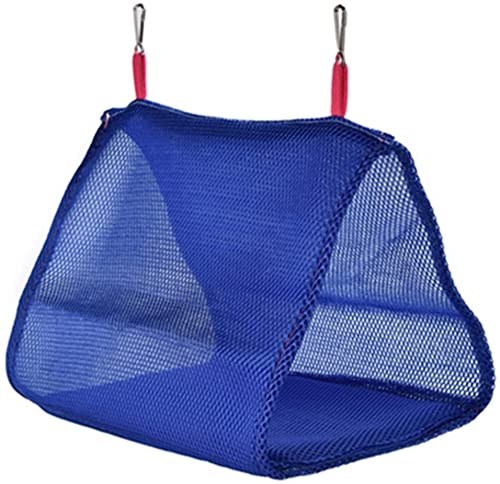 Breathable Summer Parrot Hammock - Blue Hanging Cave Cage Tent Bed for Birds | U-K Pet Supplies | Perfect for Play, Rest & Shade in Aviaries & Cages
