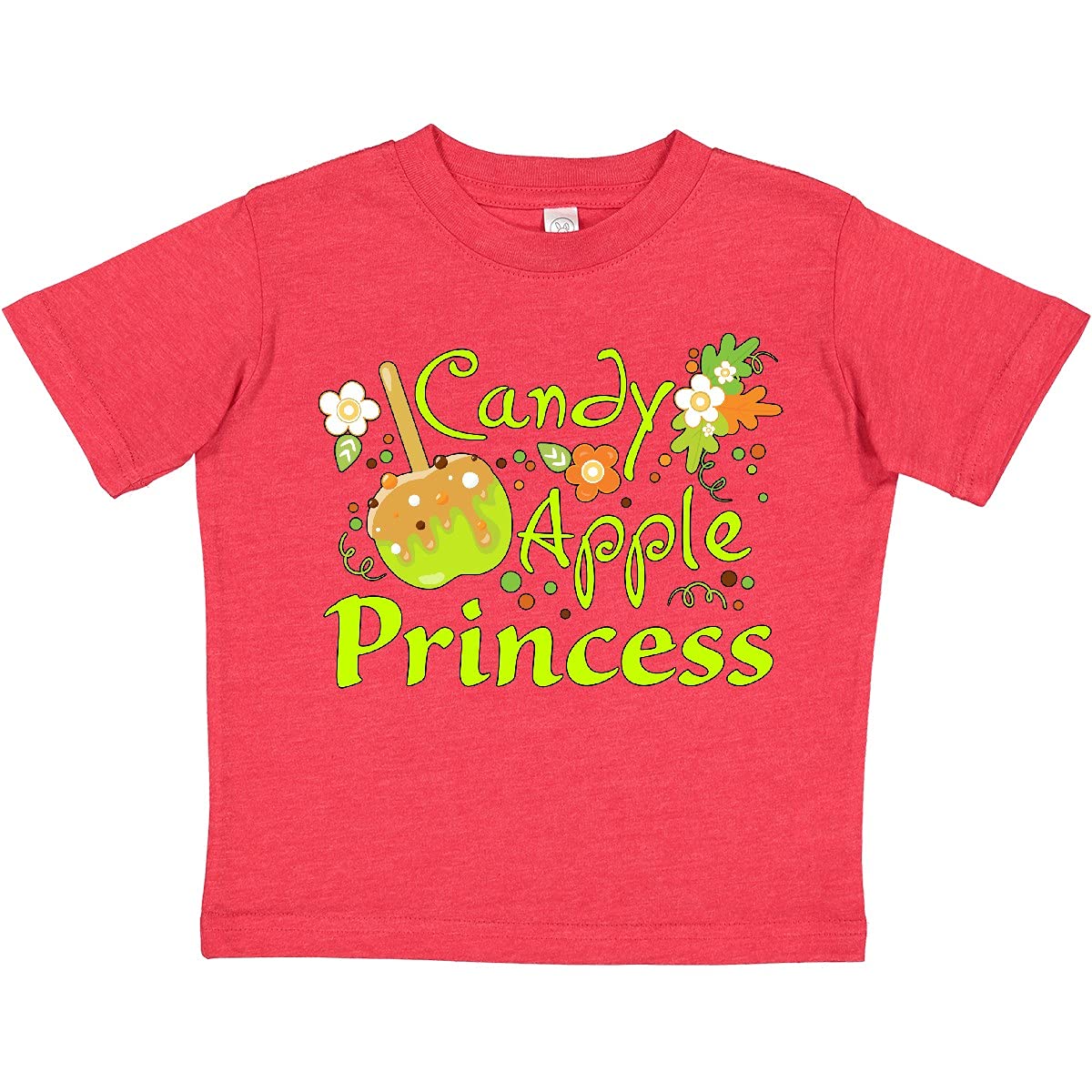 Inktastic Candy Apple Princess Toddler T-Shirt - Cute Girls Graphic Tee for Toddlers & Kids - Perfect for Birthday Parties, Playdates & Everyday Wear