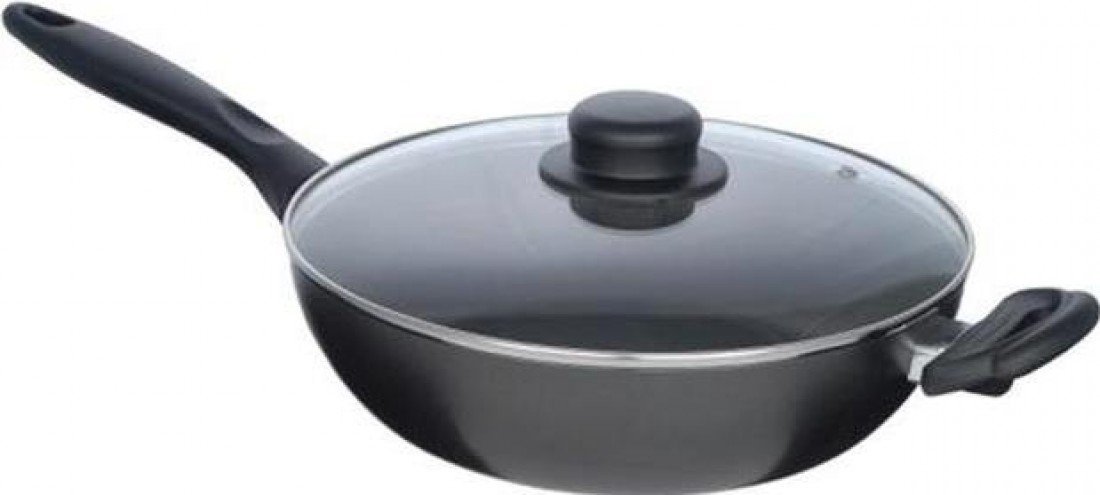 Premium Bronze Collection Non-Stick Frying Pan with Tempered Glass Lid - 11 Inch (28cm) Non-Toxic PFOA-Free Cookware for Healthy Cooking - Perfect for Sautéing, Frying & Simmering - Multicolor AFS026
