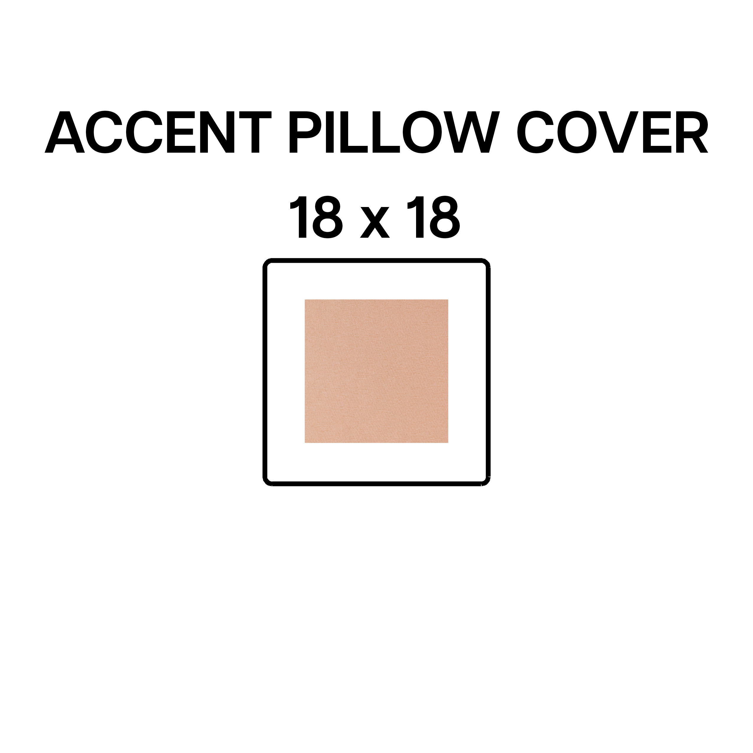 18x18 Rose Quartz Accent Pillow Cover - Soft Decorative Throw Pillow Case for Sofa, Bed, Couch - BP 641 50 - Home Decor & Living Room Accessories