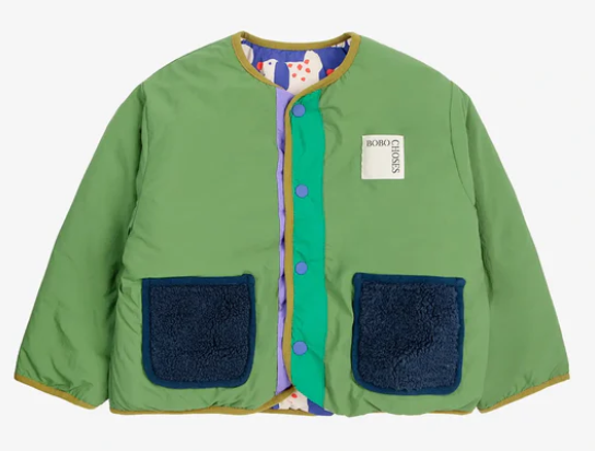 BOBO CHOSES B.C. Fairy Reversible Jacket for Kids - 2-5 Years | Waterproof Windbreaker with Hood | Perfect for Outdoor Play & Preschool | Boys Girls Lightweight Spring Fall Coat