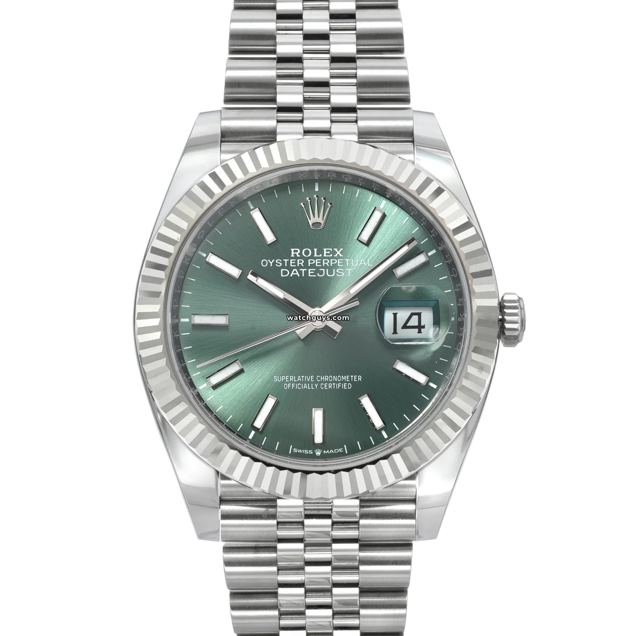 Rolex Datejust 126334 Stainless Steel Watch with Mint Green Dial - Luxury Timepiece for Men, Perfect for Business, Formal Events & Everyday Wear