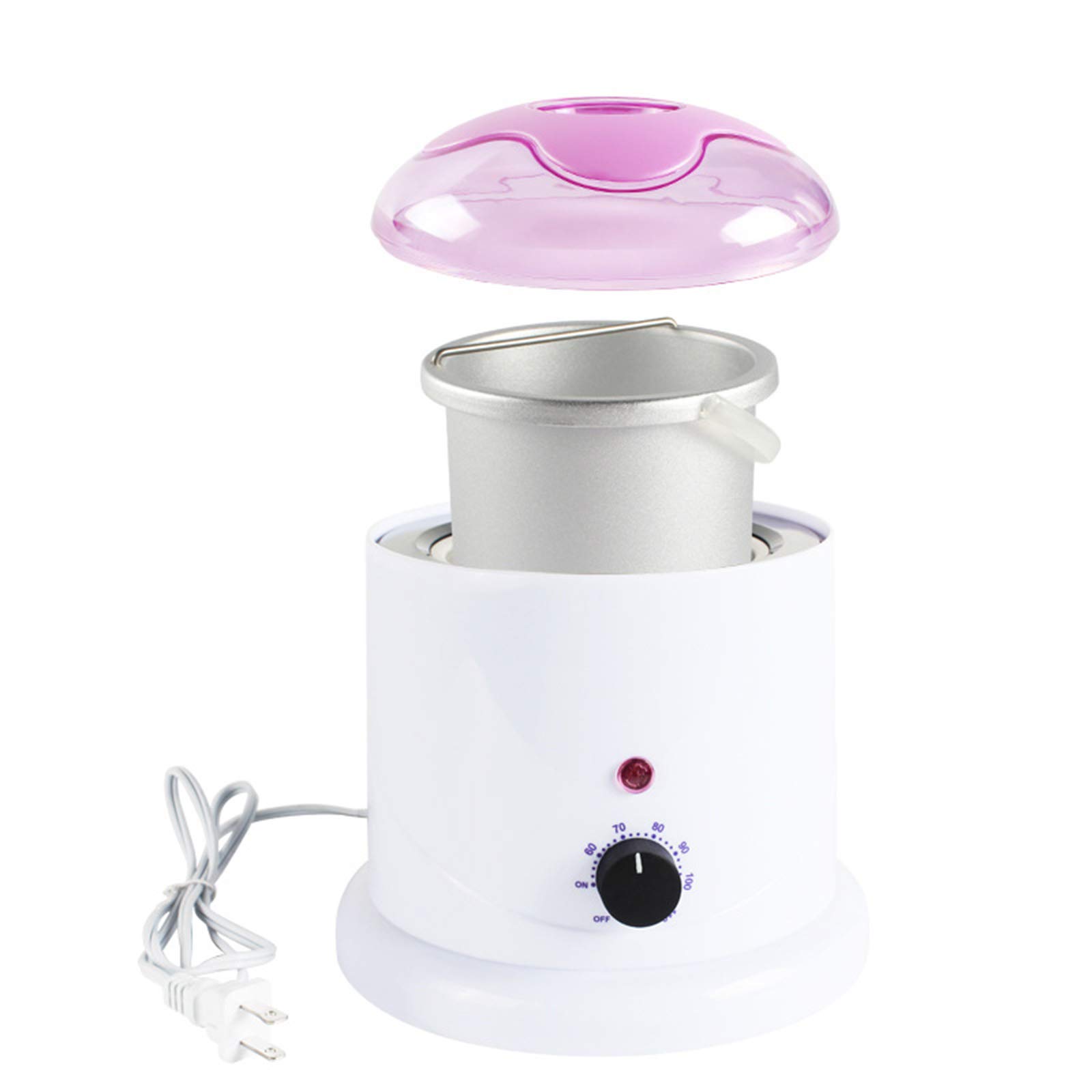 Professional Wax Warmer for Hair Removal - Adjustable Temperature Wax Melter with 360° Heating Coil, Fast & Even Wax Melting, Portable & Safe Design (White) - Perfect for Home Spa, Salon, and DIY Beauty Treatments