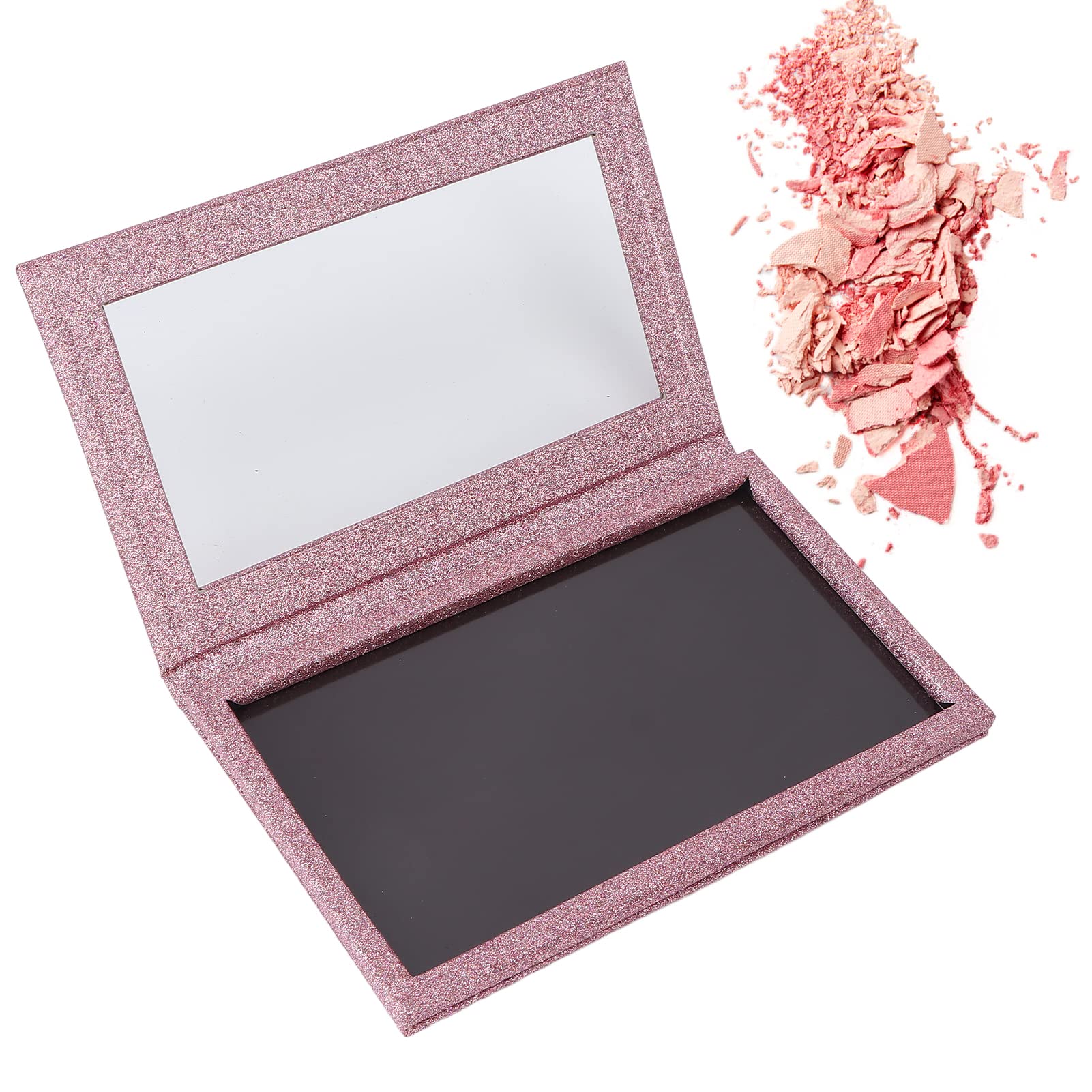 Professional Magnetic Makeup Palette - Empty DIY Eyeshadow, Lipstick & Blush Storage Case with Strong Magnets | Pink Cosmetic Organizer for Travel & Makeup Artists