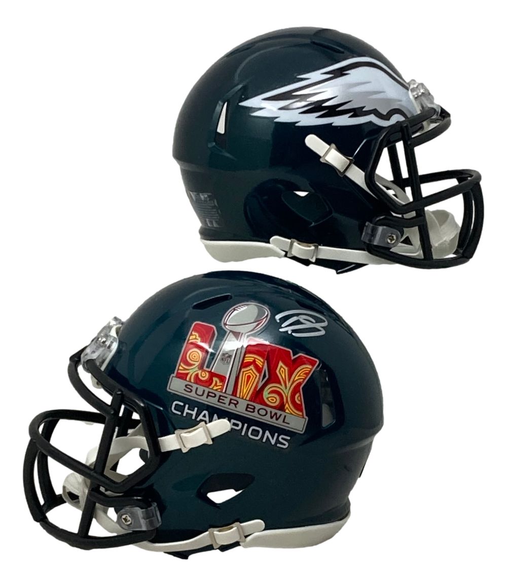 Darius Slay Signed Philadelphia Eagles Super Bowl LIX Mini Speed Helmet - Authentic NFL Collectible - Perfect for Eagles Fans, Sports Memorabilia Collectors & Game Room Decor
