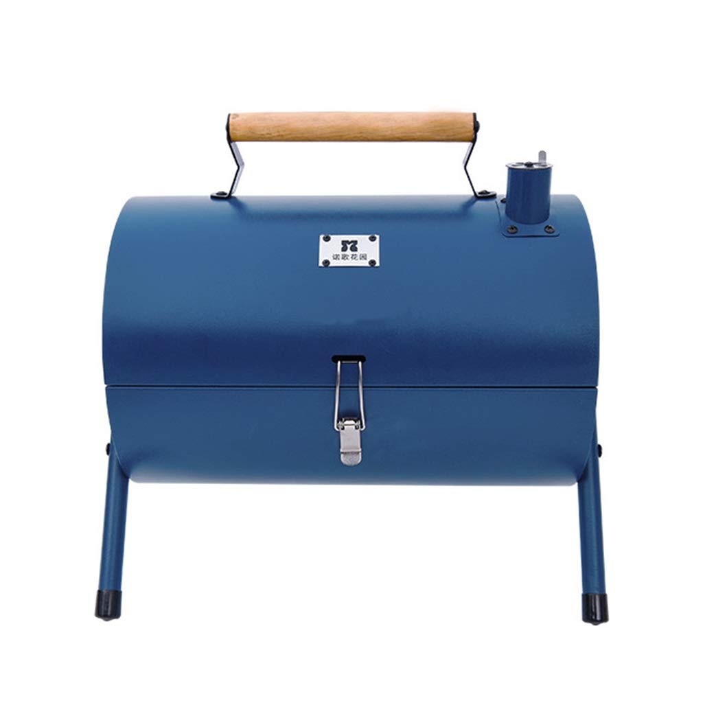 Portable Charcoal Grill for Outdoor Cooking - Lightweight & Thickened BBQ Stove for Camping, Hiking, Picnics - Indoor/Outdoor Use (Blue, 42x30x40cm) - Perfect for Backyard BBQs, Tailgating & RV Trips