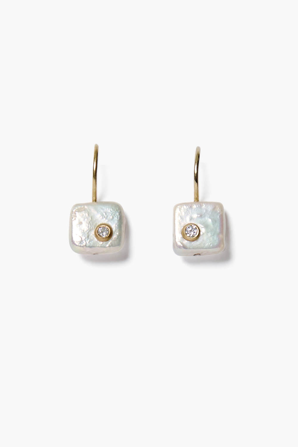 14K Gold Delmar Earrings with White Pearl - Elegant Dangle Earrings for Women, Perfect for Weddings, Parties & Everyday Wear