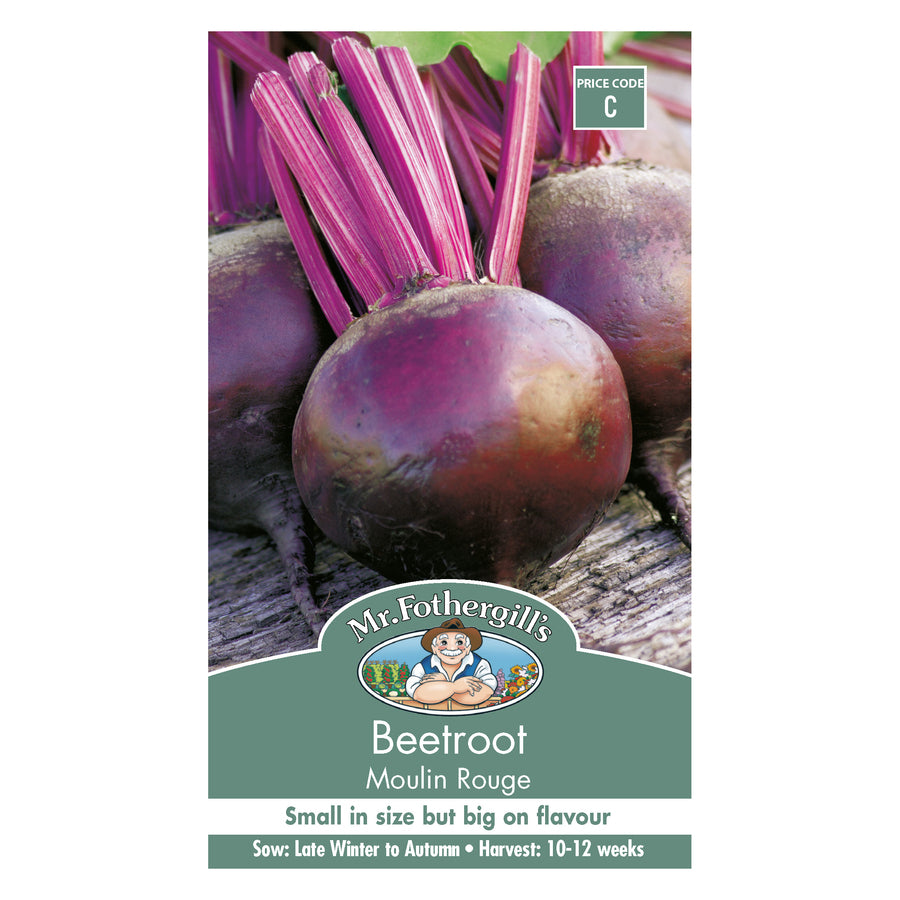 Organic Beetroot 'Moulin Rouge' Seeds for Planting - Non-GMO, Heirloom Variety - Perfect for Home Gardens, Containers & Fresh Salads