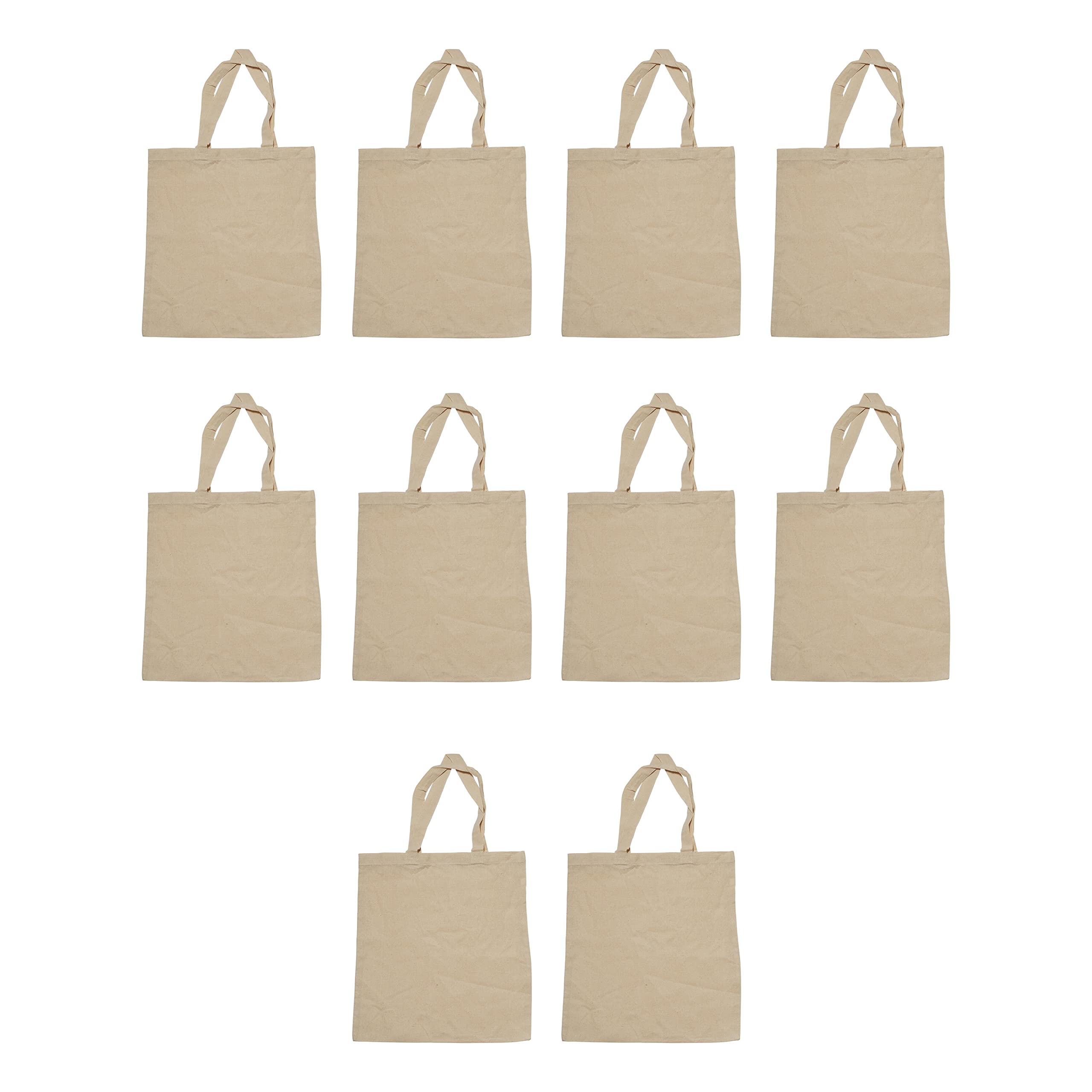 Eco-Friendly Cotton Canvas Tote Bags Bulk - Reusable Grocery Shopping Bags for Women & Men - Durable & Washable - Perfect for Groceries, Beach, Work & Travel