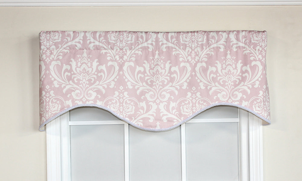 Elegant Royal Damask Cornice Valance - Premium Window Treatment for Living Room & Bedroom Decor - Classic Home Decoration for Curtains & Drapes
