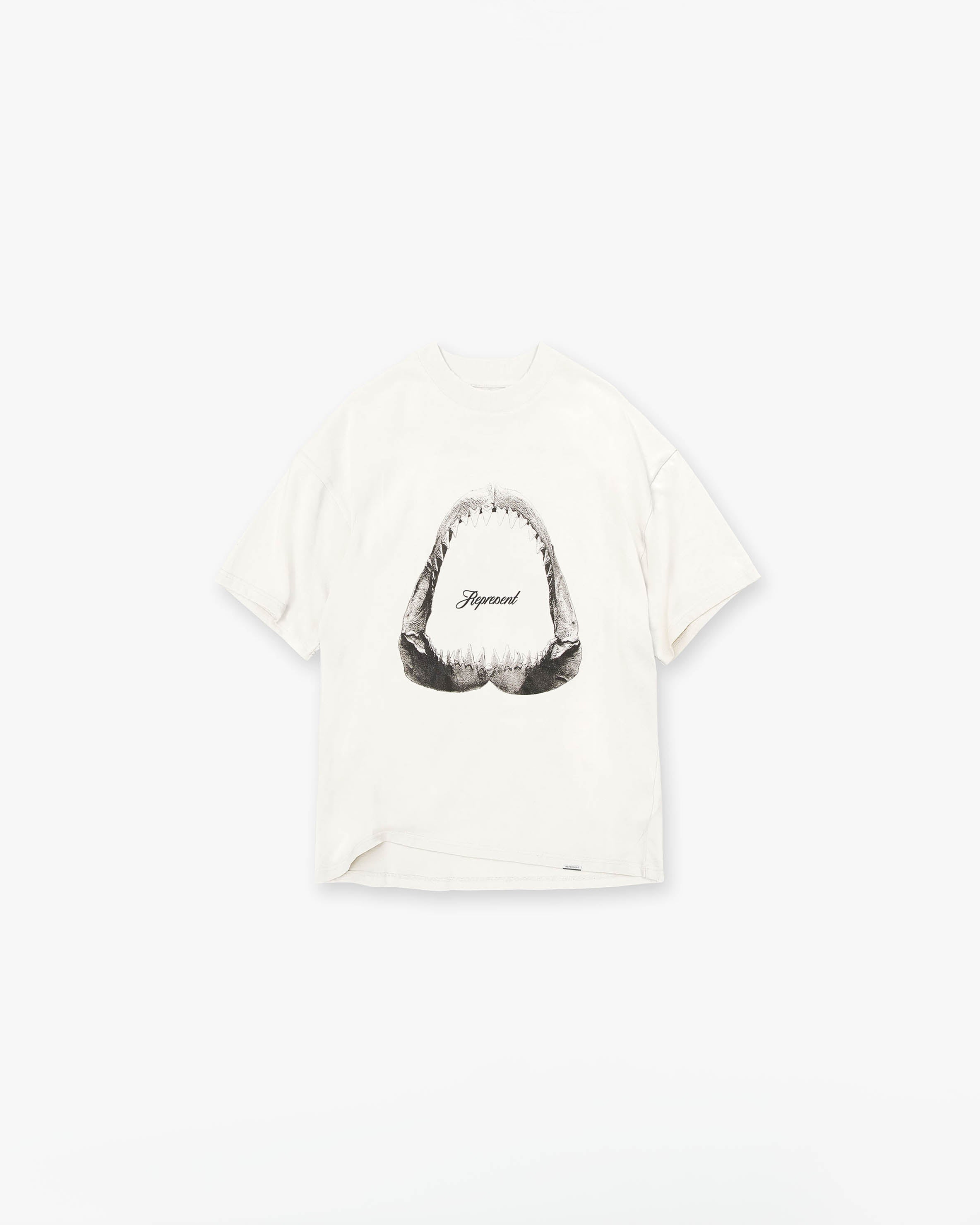 Shark Jaws Graphic T-Shirt for Men & Women - Premium Flat White Cotton Tee - Perfect for Beach, Surfing, and Shark Week Outfits