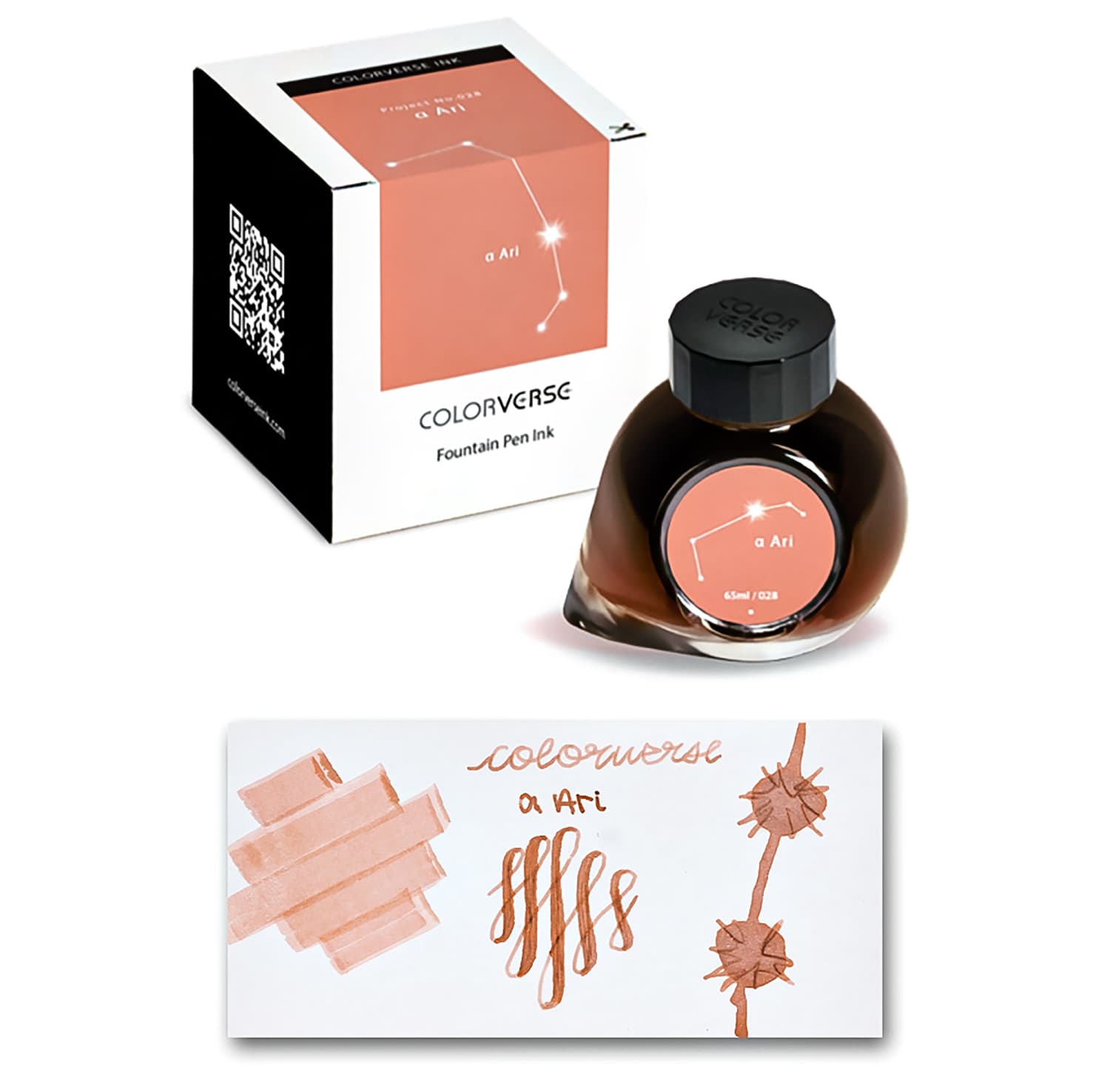 Colorverse Project Ink Vol. 5 Constellation II No.028 a Ari - 65mL Fountain Pen Ink Bottle for Calligraphy & Journaling - Perfect for Astronomy Enthusiasts & Writing Enthusiasts