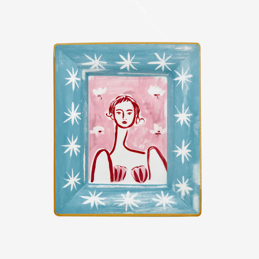 Bitossi Home Con Amore Tray Donna - Elegant Italian Ceramic Serving Tray for Dining, Kitchen, and Home Decor