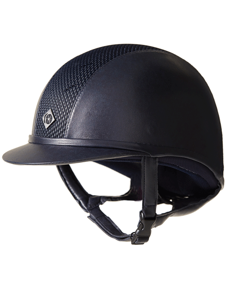 Charles Owen Ayr8 Plus Leather Look Riding Hat - Equestrian Safety Helmet for Horseback Riding, Show Jumping & Dressage | ASTM/SEI Certified for Maximum Protection
