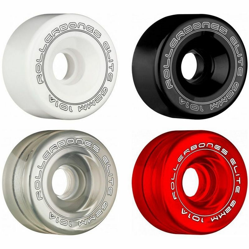 Roller Bones Elite Skateboard Wheels (57MM & 62MM) 101a & 103a Durometer - High Performance Wheels for Street Skating & Park Riding