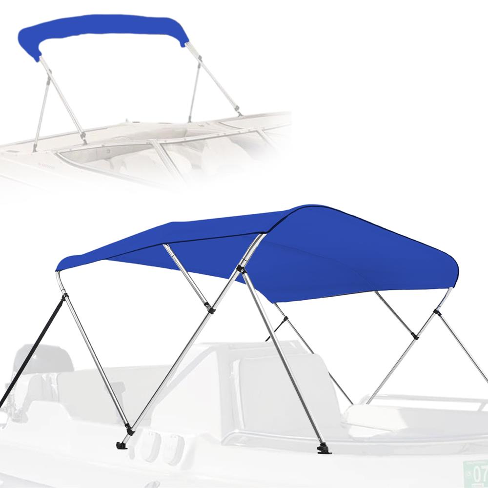 3 Bow Bimini Top - Universal Boat Canopy Shade Cover for Sun Protection - Perfect for Boating, Fishing & Water Sports