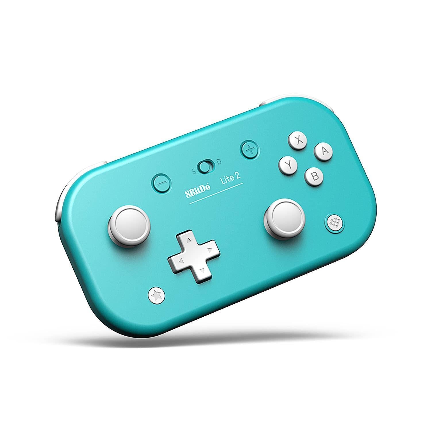 8BitDo Lite 2 Bluetooth Game Controller - Wireless Gamepad for Switch/PC/Android/iOS, Ergonomic Design, Turbo Function (Turquoise Edition) - Perfect for Mobile Gaming, Cloud Gaming & Retro Console Emulation