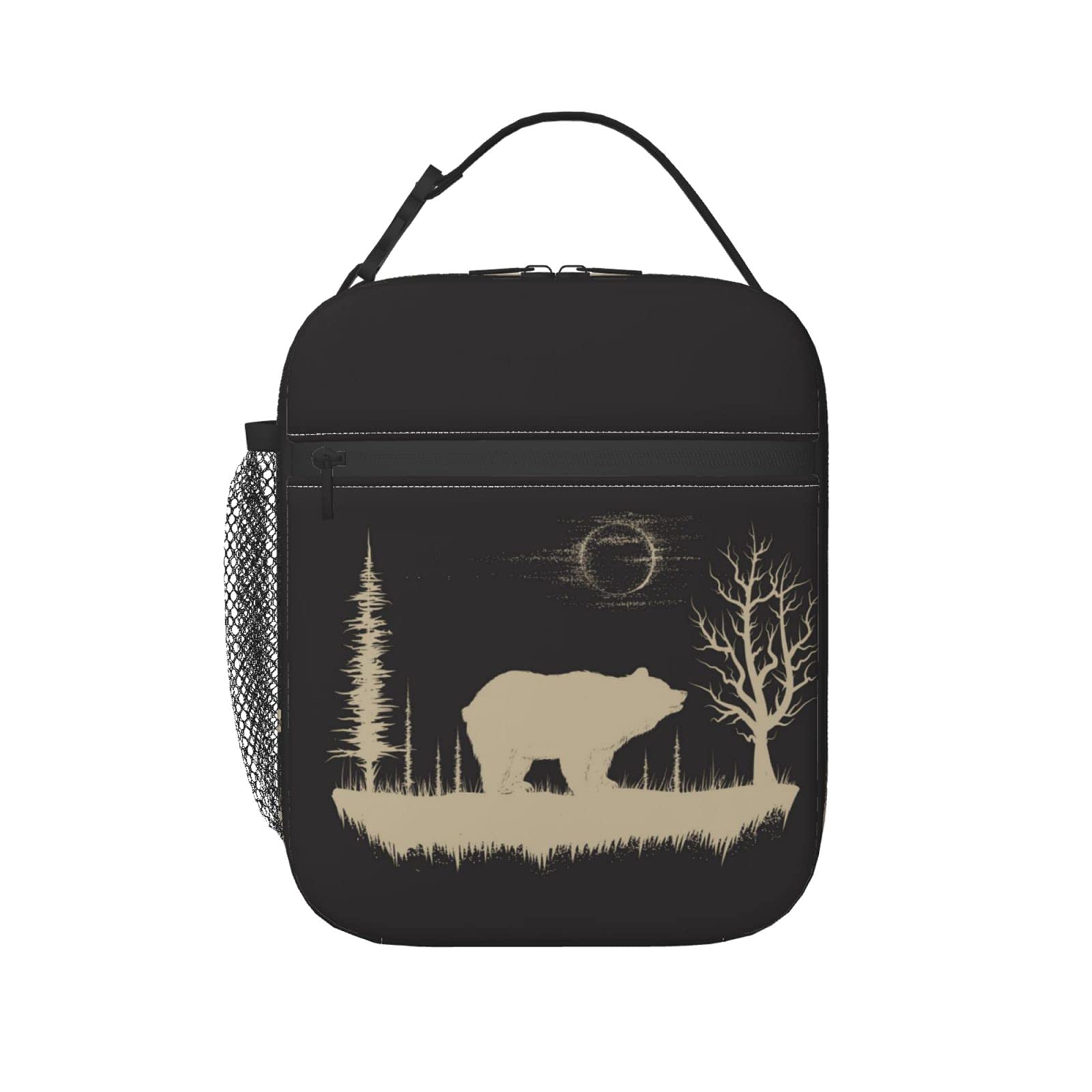 Winko Forest Bear Insulated Lunch Bag for Women - Cute Tote Lunch Box for Office, Work, Picnic & Shopping - Eco-Friendly Thermal Food Container