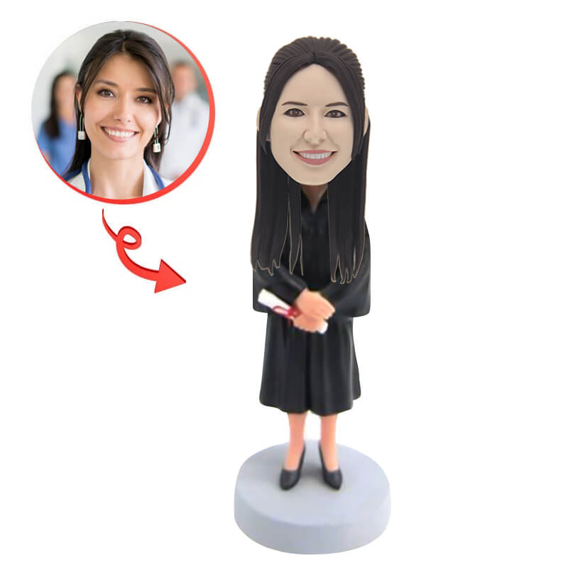 Personalized Graduation Bobblehead - Custom Graduation Gift for Students, Teachers & Loved Ones - Perfect for Graduation Parties, Office Decor & Keepsakes