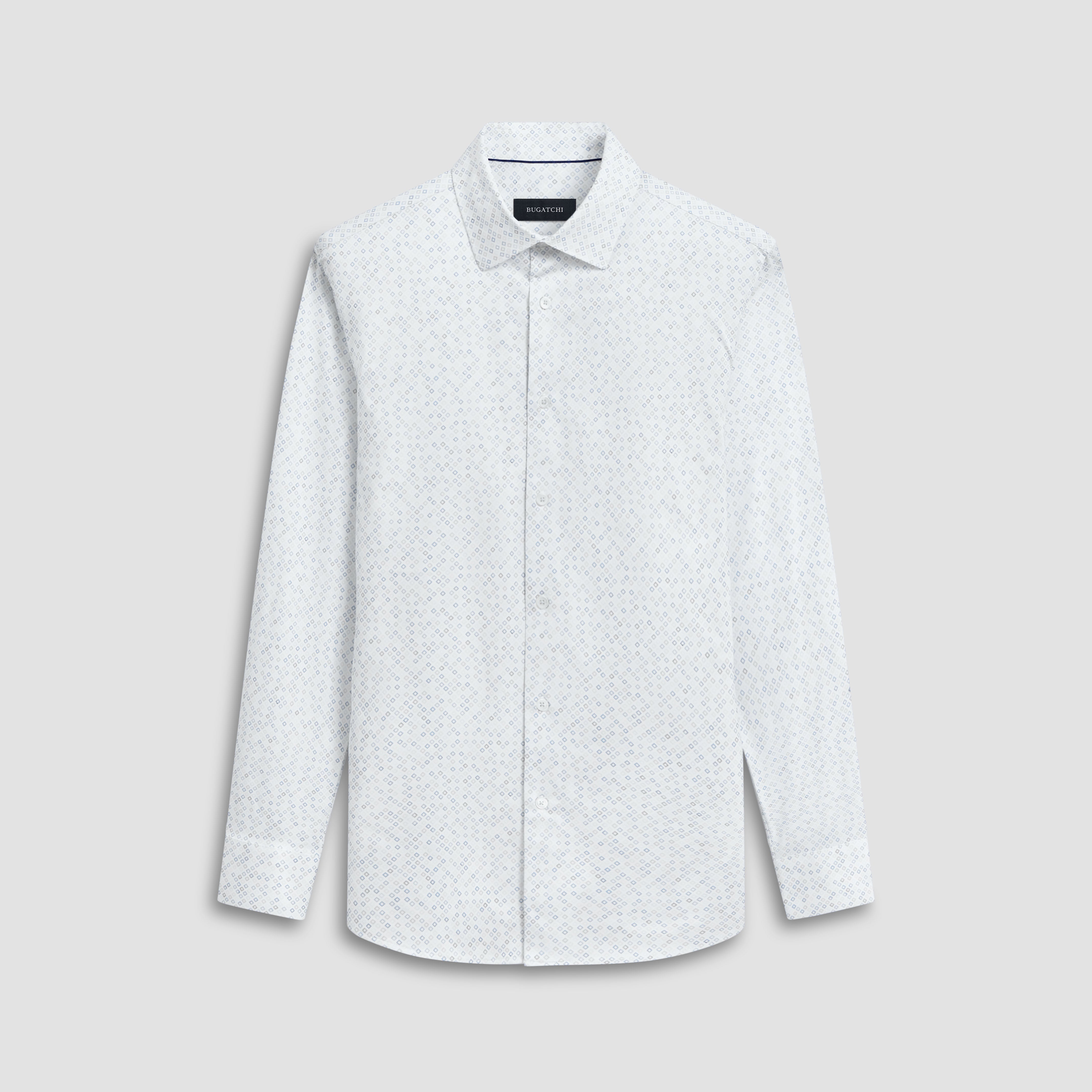 James Geometric Print Cotton Shirt for Men - Stylish & Comfortable Casual Wear for Office, Outings & Date Nights