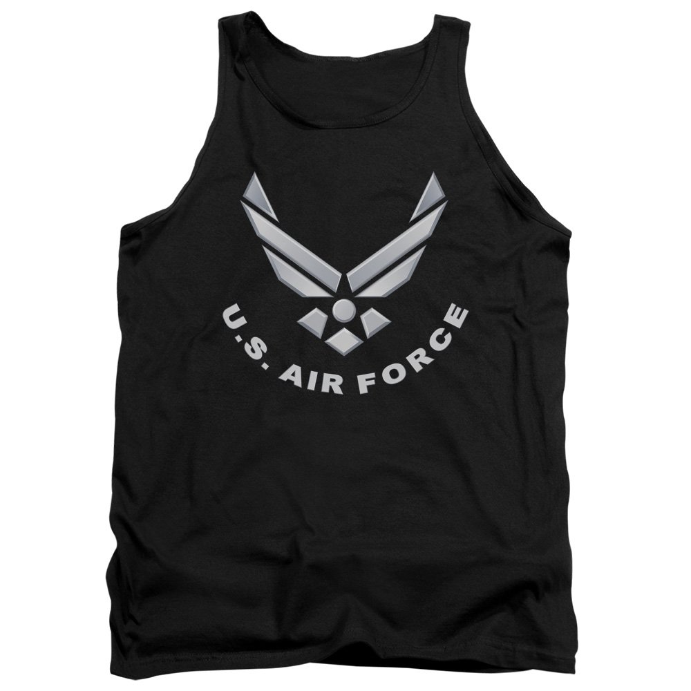 Air Force Logo Tank Top for Men - Comfortable Cotton Loose Fit Casual T-Shirt - Size Large - Perfect for Gym, Workout & Summer Outfits