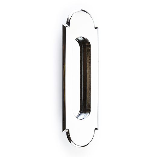 Polished Chrome Rectangular Flush Fleur Solid Brass Recessed Door Pull - Elegant Cabinet & Drawer Handle for Modern Kitchens, Bathrooms & Furniture