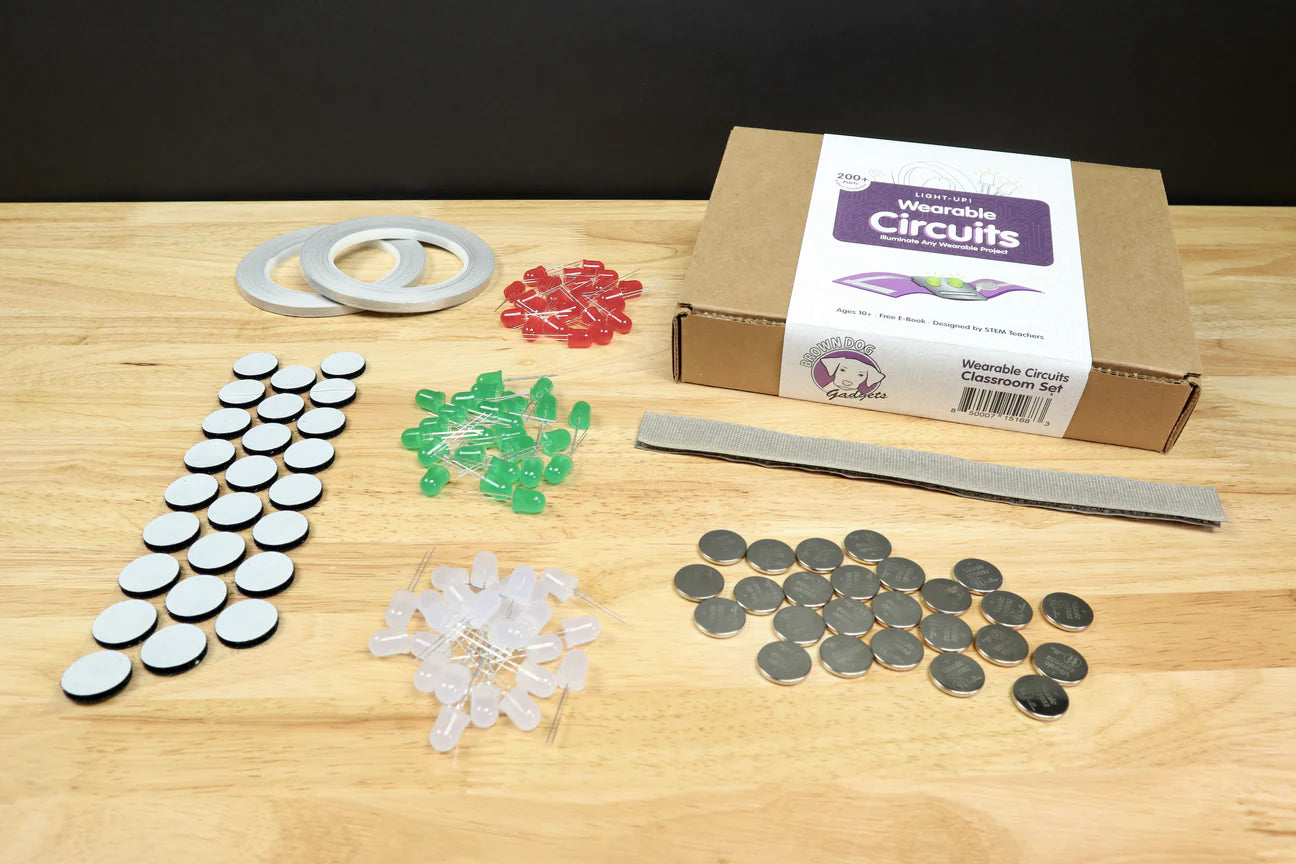 Wearable Circuits Classroom Set - STEM Learning Kit for Kids | Hands-on Electronics & Coding Education | Perfect for School Projects & Maker Spaces