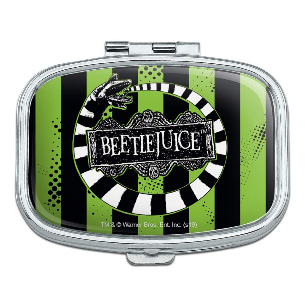 Beetlejuice Beetle Worm Rectangle Pill Case - Stylish Trinket Box for Jewelry, Pills & Small Items - Perfect Gift for Halloween, Cosplay & Movie Fans