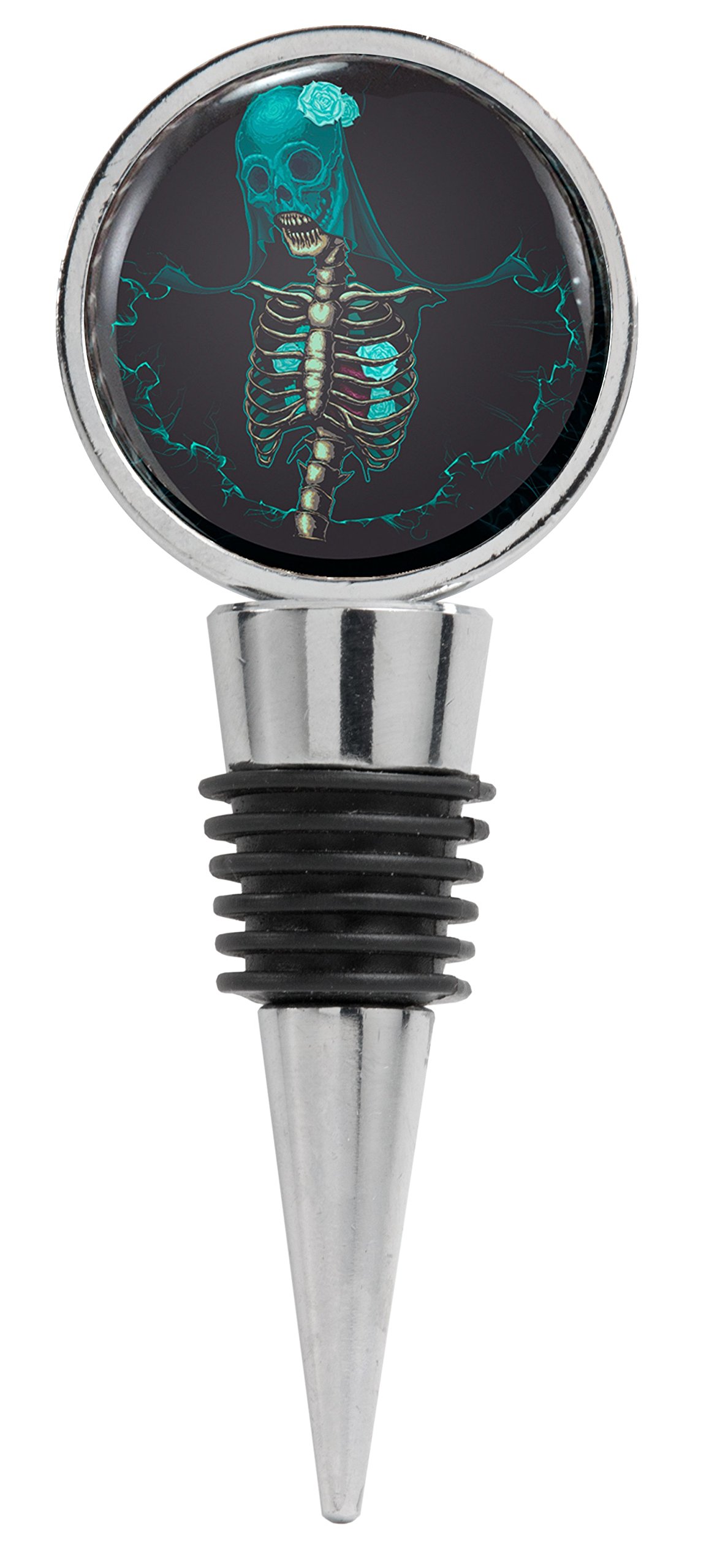 Gothic Skeleton Bride Wine Stopper - Unique Halloween Decoration & Wine Bottle Accessory for Spooky Parties, Gothic Weddings, and Home Bar Decor